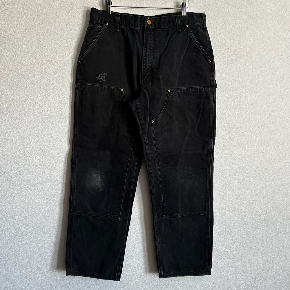 Carhartt B01 BLK double knee work wear carpenter pants